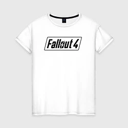 Футболка хлопковая женская Fallout 4, цвет: белый