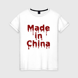 Футболка хлопковая женская Made In China, цвет: белый