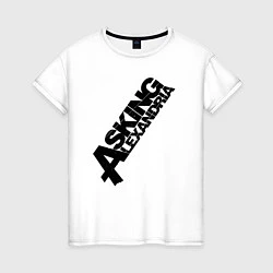 Футболка хлопковая женская Asking Alexandria Logo, цвет: белый