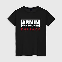 Футболка хлопковая женская Armin van Buuren: Embrace, цвет: черный