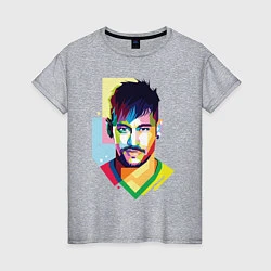 Футболка хлопковая женская Neymar: fun-art, цвет: меланж