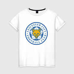 Футболка хлопковая женская Leicester City FC, цвет: белый
