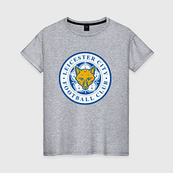 Футболка хлопковая женская Leicester City FC, цвет: меланж
