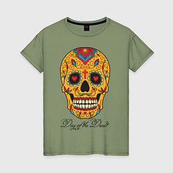 Женская футболка Мексиканский череп
