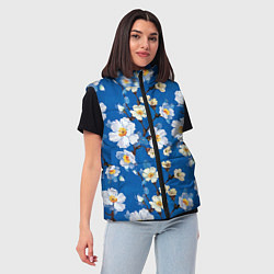 Женский жилет Цветы ретро 5, цвет: 3D-красный — фото 2