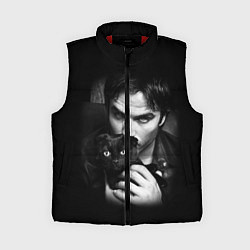 Женский жилет Деймон Сальваторе с котом, цвет: 3D-красный