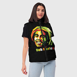Женский жилет Bob Marley Smile, цвет: 3D-красный — фото 2