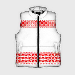 Женский жилет Славянский орнамент (на белом)