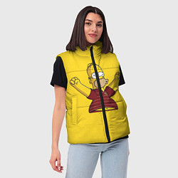 Женский жилет Гомер-болельщик, цвет: 3D-красный — фото 2
