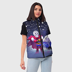 Женский жилет Sans & Papyrus, цвет: 3D-черный — фото 2
