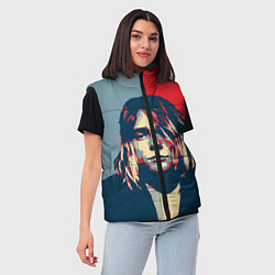 Женский жилет Kurt Cobain, цвет: 3D-черный — фото 2