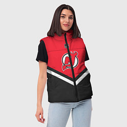 Женский жилет NHL: New Jersey Devils, цвет: 3D-светло-серый — фото 2