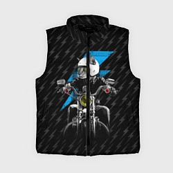 Женский жилет Кот байкер, цвет: 3D-черный