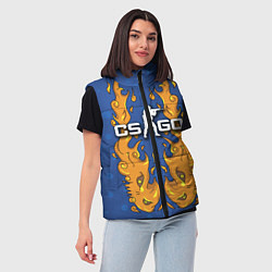 Женский жилет CS:GO Fire Elemental, цвет: 3D-красный — фото 2