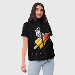 Женский жилет Сладкая ракета, цвет: 3D-черный — фото 2
