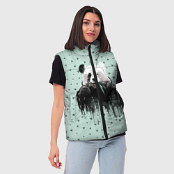 Женский жилет Панда-художник, цвет: 3D-красный — фото 2