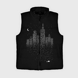 Женский жилет Ночной город, цвет: 3D-черный