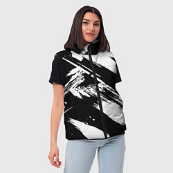 Женский жилет Чёрно-белый, цвет: 3D-черный — фото 2