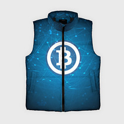 Женский жилет Bitcoin Blue