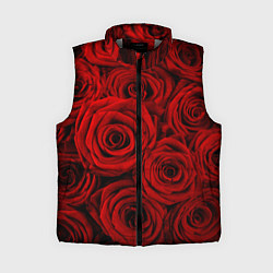 Женский жилет Красные розы
