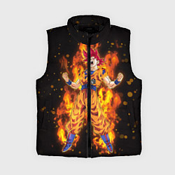 Женский жилет Fire Goku, цвет: 3D-черный