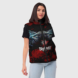 Женский жилет Slipknot руки зомби, цвет: 3D-черный — фото 2