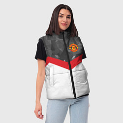 Женский жилет Man United FC: Grey Polygons, цвет: 3D-красный — фото 2