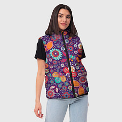 Женский жилет Цветочный взрыв, цвет: 3D-красный — фото 2