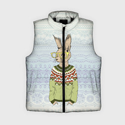 Женский жилет Кролик хипстер, цвет: 3D-черный