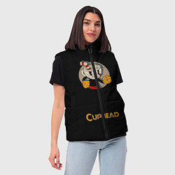 Женский жилет Cuphead: Black Mugman, цвет: 3D-красный — фото 2