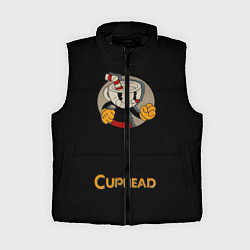 Женский жилет Cuphead: Black Mugman, цвет: 3D-черный