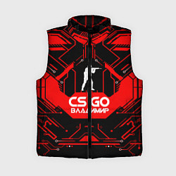 Женский жилет CS:GO - Владимир, цвет: 3D-черный