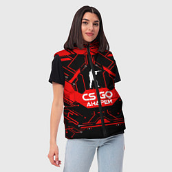 Женский жилет CS:GO Андрей, цвет: 3D-красный — фото 2