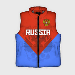 Женский жилет Russia Red & Blue, цвет: 3D-светло-серый