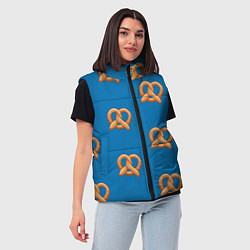 Женский жилет Любитель крендельков, цвет: 3D-красный — фото 2