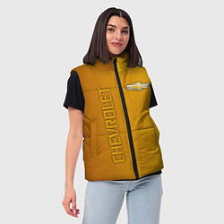 Женский жилет Chevrolet желтый градиент, цвет: 3D-светло-серый — фото 2