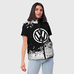 Женский жилет Volkswagen: Black Spray, цвет: 3D-красный — фото 2