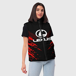 Женский жилет Lexus: Red Anger, цвет: 3D-красный — фото 2