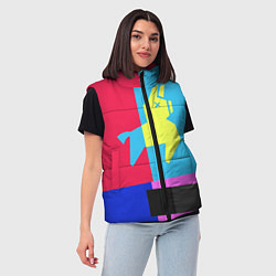 Женский жилет Цветная Лама, цвет: 3D-красный — фото 2