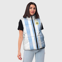 Женский жилет Сборная Аргентины, цвет: 3D-светло-серый — фото 2