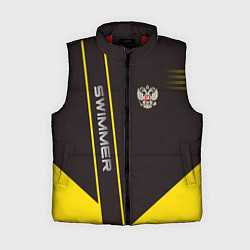 Женский жилет Swimmer: Russia, цвет: 3D-красный