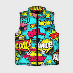 Женский жилет Кислотный поп-арт, цвет: 3D-черный
