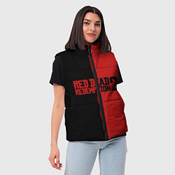 Женский жилет RDD 2: Black & Red, цвет: 3D-красный — фото 2