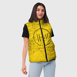 Женский жилет 21 Pilots: Yellow Grunge, цвет: 3D-красный — фото 2
