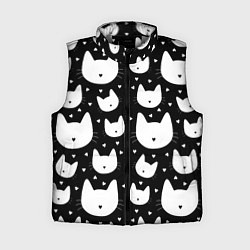 Женский жилет Love Cats Pattern, цвет: 3D-светло-серый