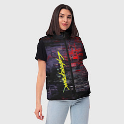 Женский жилет Cyberpunk 2077, цвет: 3D-светло-серый — фото 2