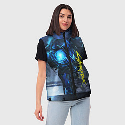 Женский жилет Cyberpunk 2077, цвет: 3D-черный — фото 2