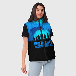 Женский жилет RDR 2: Blue Style, цвет: 3D-черный — фото 2
