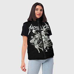 Женский жилет Metallica: Bones Rock, цвет: 3D-светло-серый — фото 2