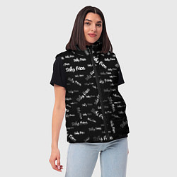Женский жилет Sally Face: Black Pattern, цвет: 3D-светло-серый — фото 2